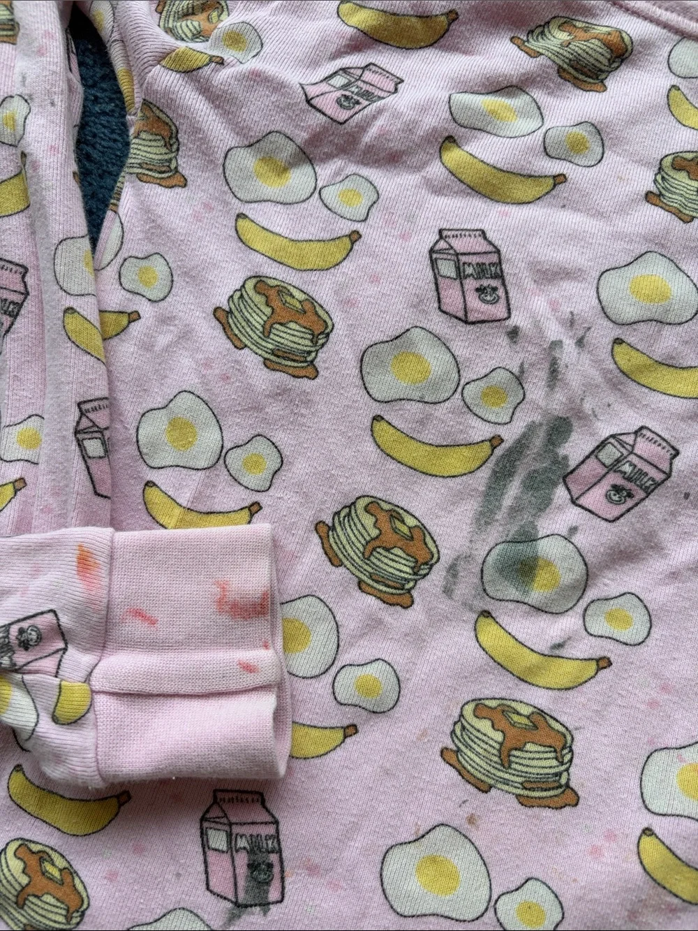 Baby Steps Pink Breakfast Print & Hot Pink Tie-Dye Kids Pajama sets